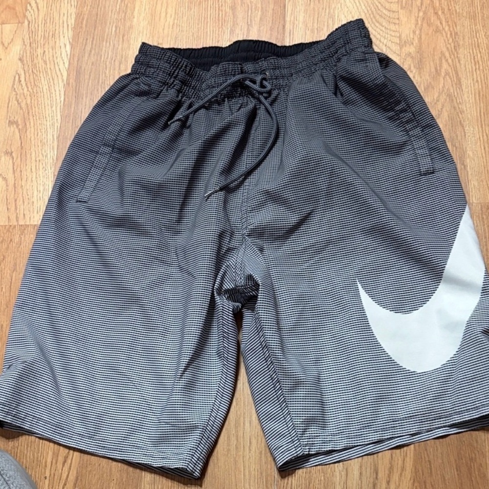 Nike Gray and White Athletic Shorts
